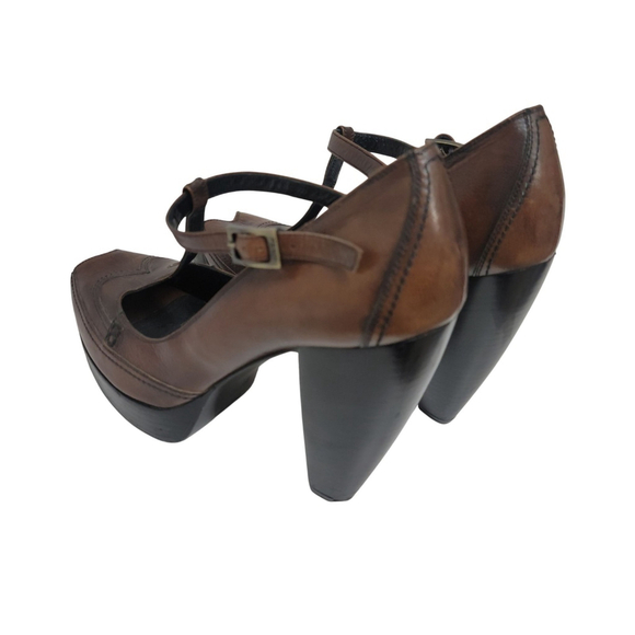 FENDI Authentic Women Open Toe Block Heel Shoes Brown (EU) 38 Excellent Cond. - Picture 11 of 16